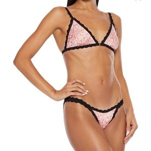 Hanky Panky Pink and Black Lace Panties ONLY, NOT BRA